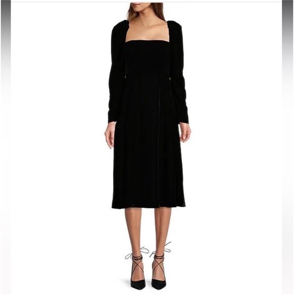 NWT Antonio Melani MacKenzie
Square Neck Long Sleeve Velvet
A-Line Midi … - Picture 1 of 5